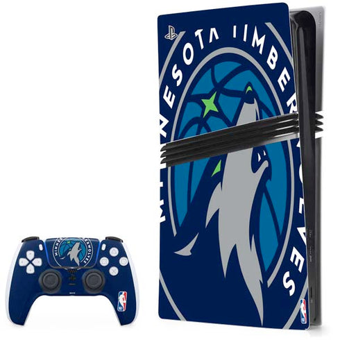 NBA Minnesota Timberwolves Large Logo PS5 Pro Bundle Skin